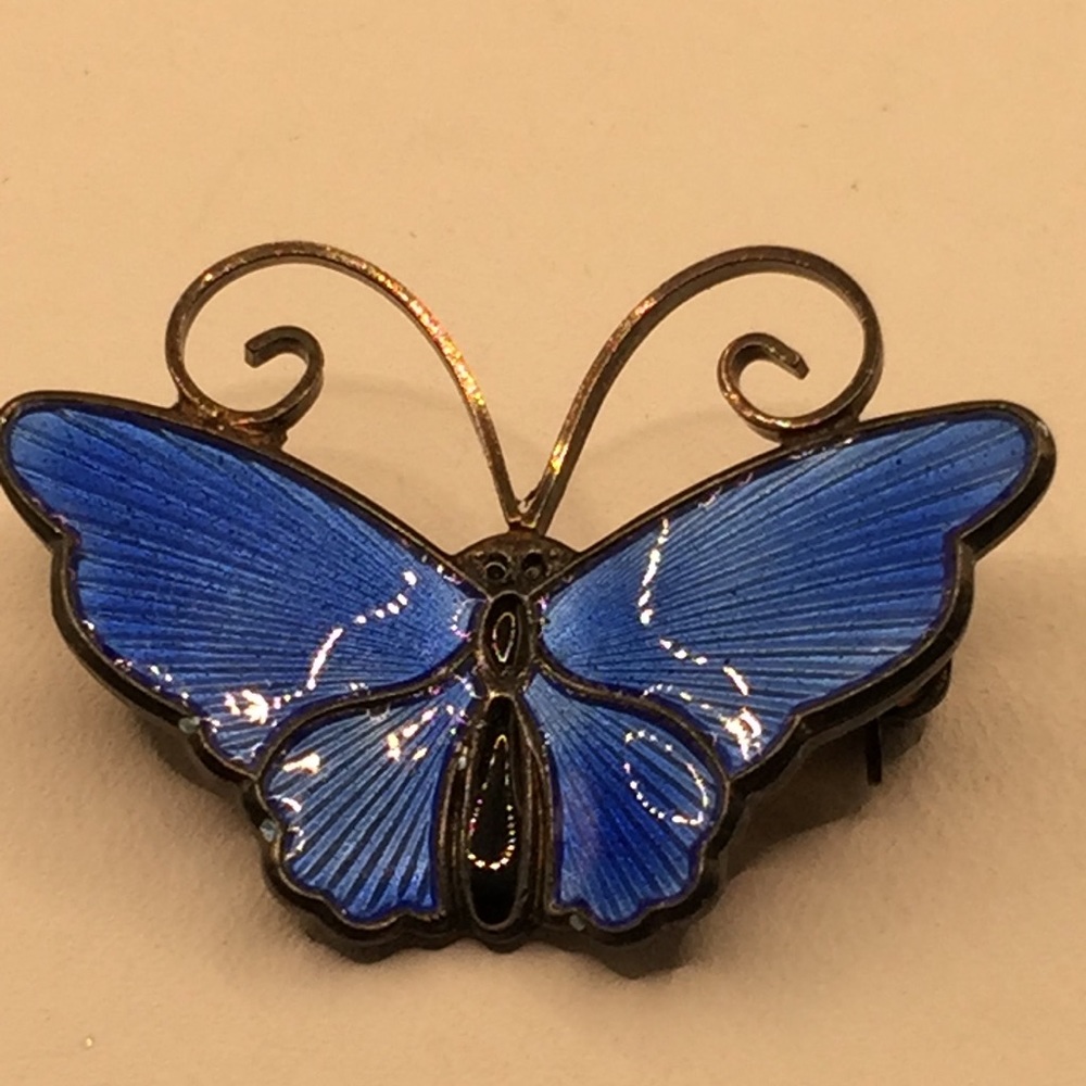 Vintage David-Andersen sterling enamel brooch